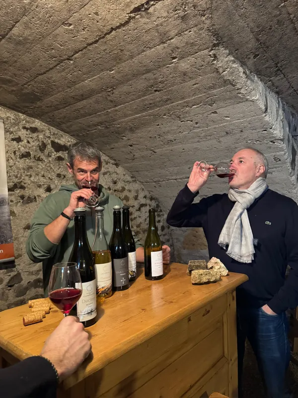 At the winery, Domaine des Capréoles, November 2025